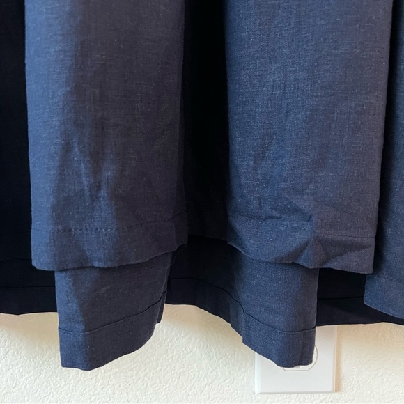 NWT Adeptt 100% Linen Babydoll Midi Shirt Dress Pockets Lagenlook SZ S - Picture 9 of 15